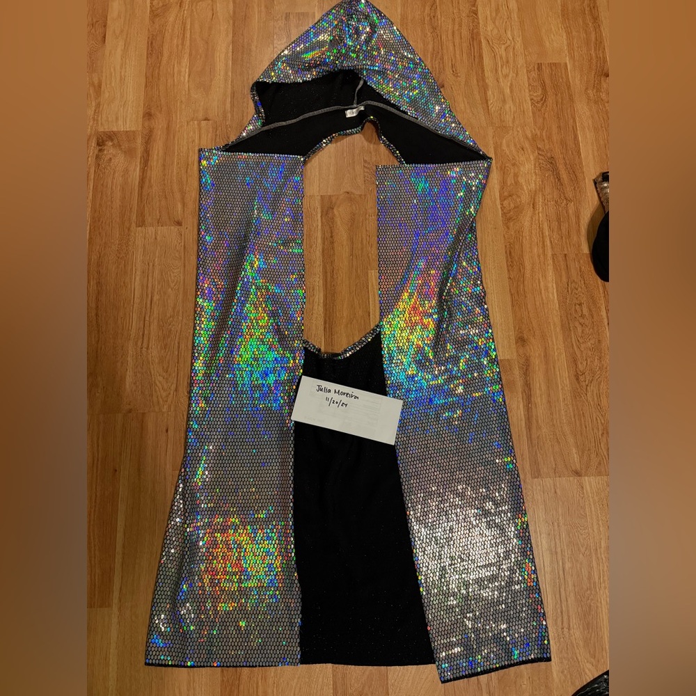 1TheLYTECouture Rainbow Sequin Cloak